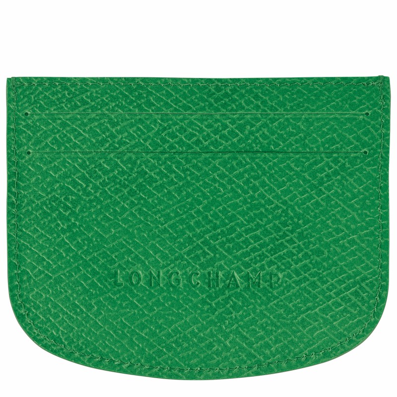 Longchamp ÉPURE Card holder - Leather Green USA | 30031HYZ129-