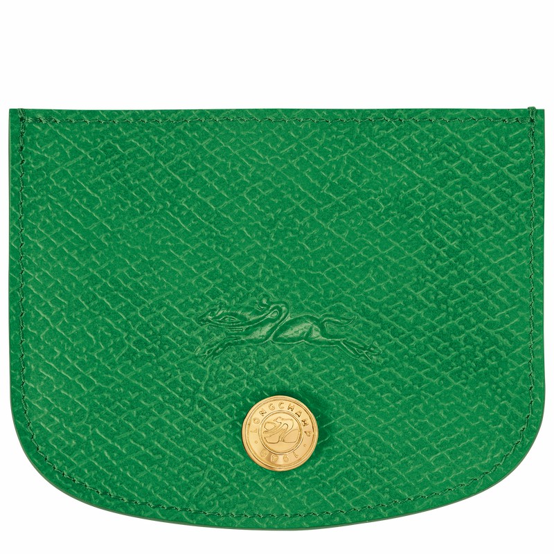 Longchamp ÉPURE Card holder - Leather Green USA | 30031HYZ129-