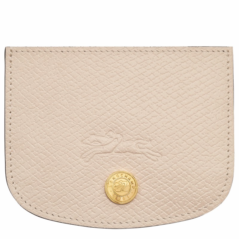 Longchamp ÉPURE Card holder - Leather White USA | 30031HYZ555