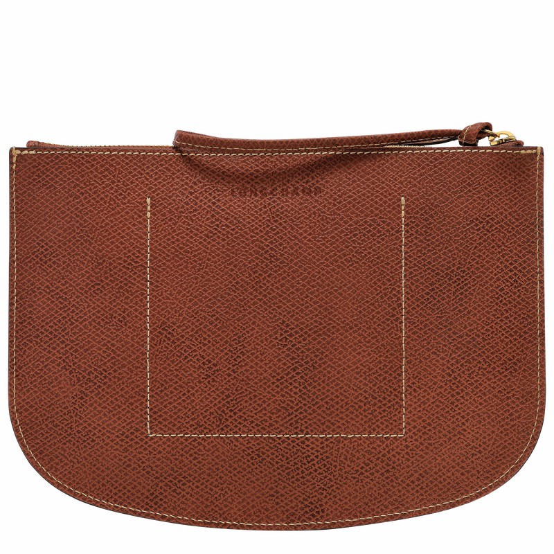 Longchamp ÉPURE Pouch - Leather Brown USA | 10250HYZ035