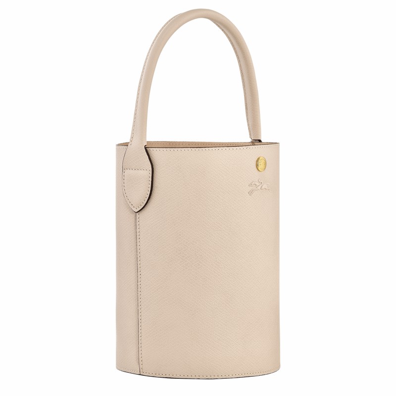 Longchamp ÉPURE S Bucket bag - Leather White USA | 10161HYZ555