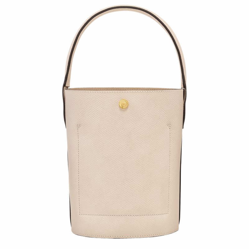 Longchamp ÉPURE S Bucket bag - Leather White USA | 10161HYZ555