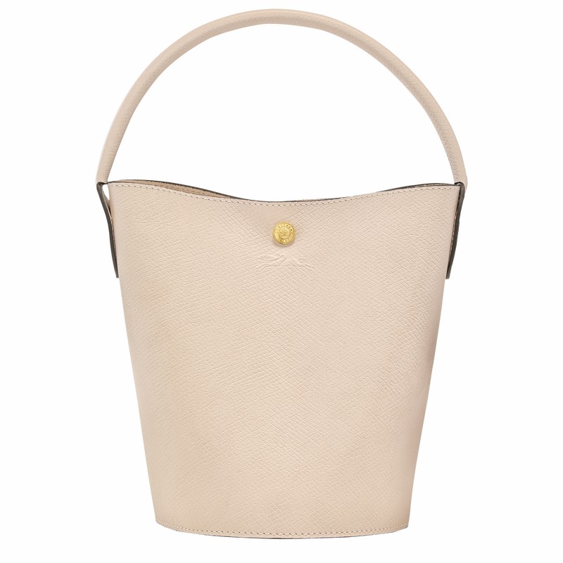 Longchamp ÉPURE S Bucket bag - Leather White USA | 10161HYZ555