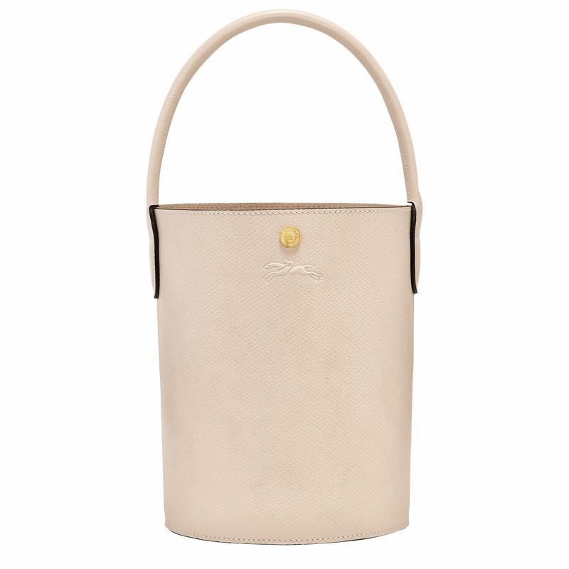 Longchamp ÉPURE S Bucket bag - Leather White USA | 10161HYZ555