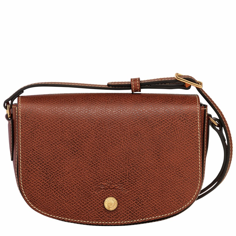 Longchamp ÉPURE S Crossbody bag - Leather Brown USA | 10253HYZ035