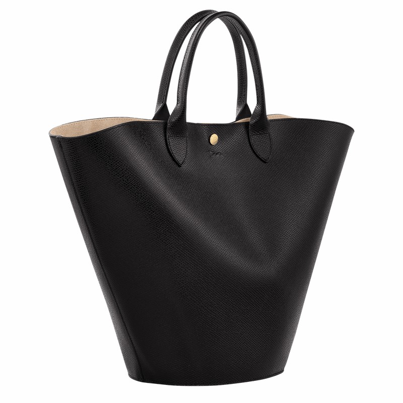 Longchamp ÉPURE XL Tote bag - Leather Black USA | 10260HYZ001