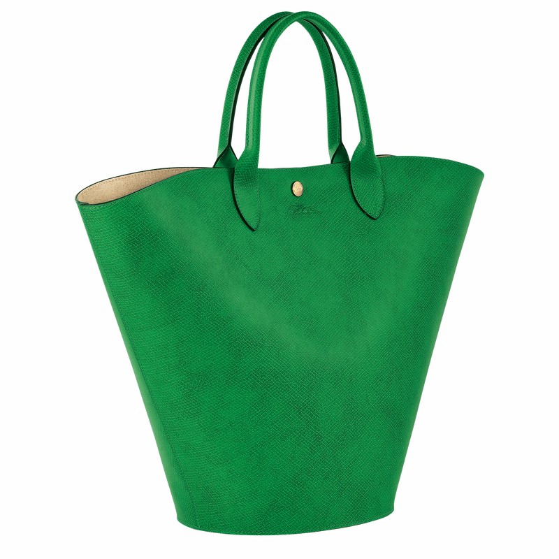 Longchamp ÉPURE XL Tote bag - Leather Green USA | 10260HYZ129