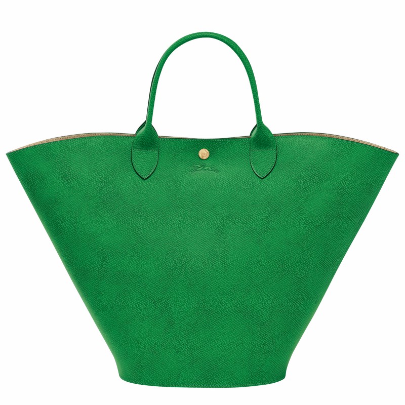 Longchamp ÉPURE XL Tote bag - Leather Green USA | 10260HYZ129