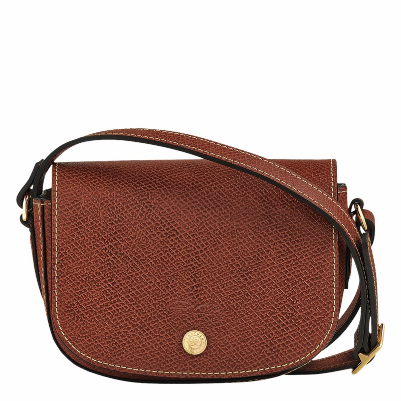 Longchamp ÉPURE XS Crossbody bag - Leather Brown USA | 10165HYZ035