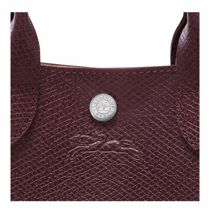 Longchamp ÉPURE XS Tote bag - Leather Burgundy USA | 10269HFH009