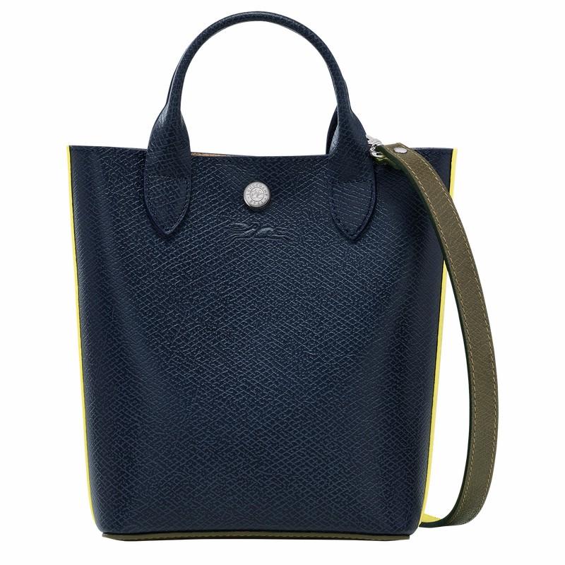 Longchamp ÉPURE XS Tote bag - Leather Navy USA | 10269HFH006