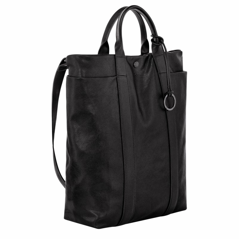 Longchamp Parisis M Tote bag - Leather Black USA | 10265HFC001