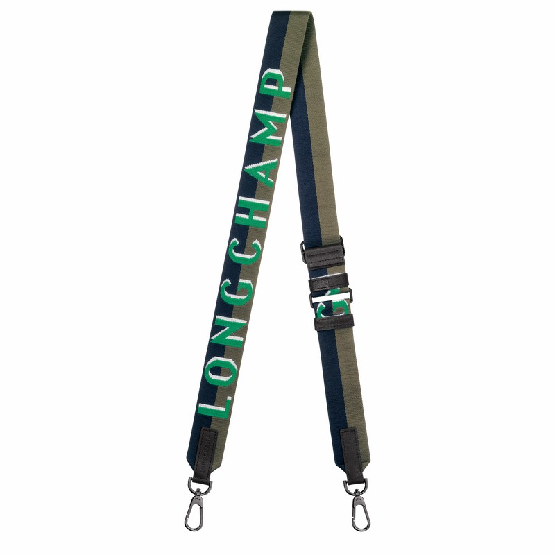 Longchamp Shadow Shoulder strap - Canvas Green USA | 34073H50129-