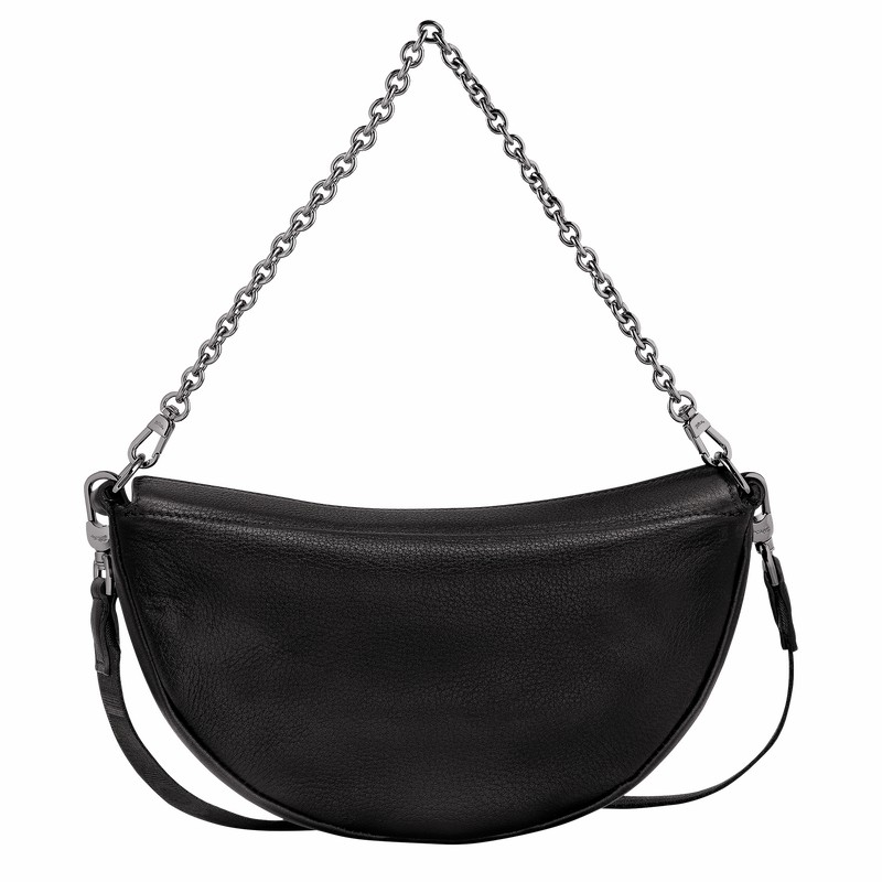 Longchamp Smile S Crossbody bag - Leather Black USA | 10224HDS001