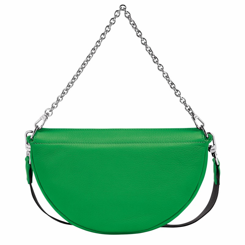 Longchamp Smile S Crossbody bag - Leather Green USA | 10224HDS531