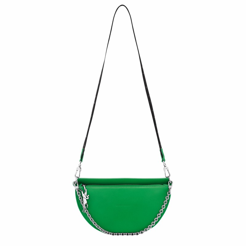 Longchamp Smile S Crossbody bag - Leather Green USA | 10224HDS531