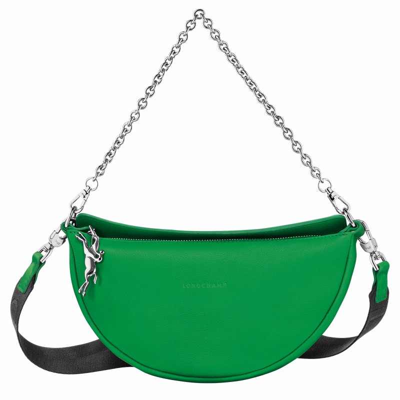 Longchamp Smile S Crossbody bag - Leather Green USA | 10224HDS531