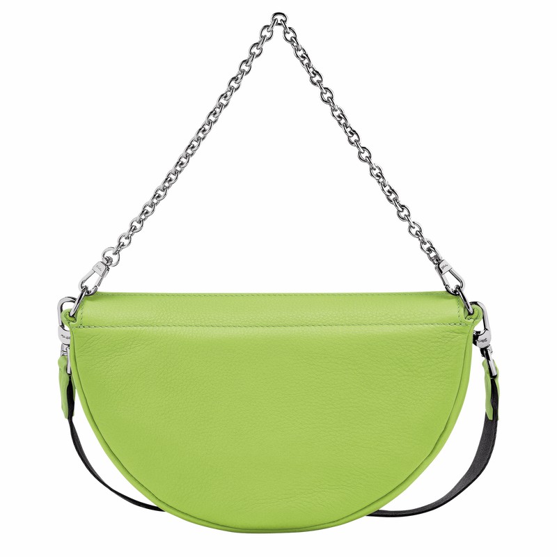 Longchamp Smile S Crossbody bag - Leather Green Light USA | 10224HDS355