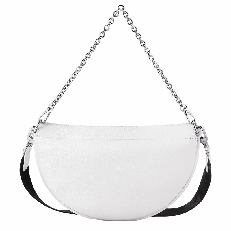 Longchamp Smile S Crossbody bag - Leather White USA | 10224HDS007