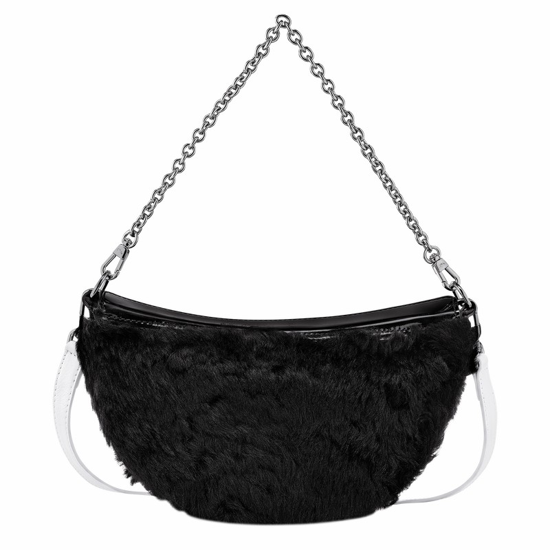 Longchamp Smile S Crossbody bag - Leather Black USA | 10224HFB001