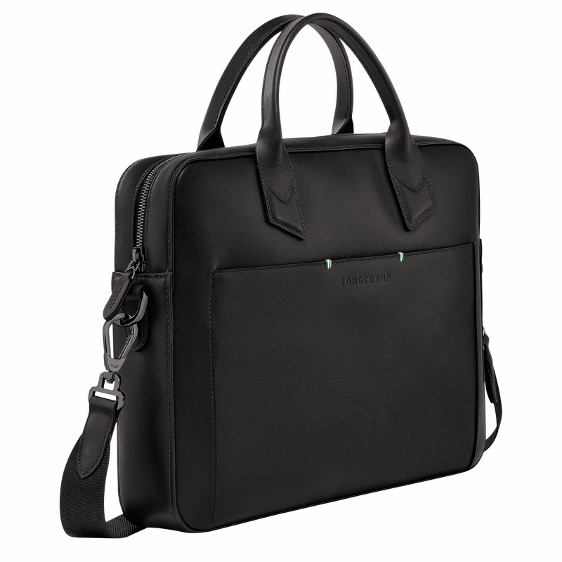 Longchamp sur Seine Briefcase - Leather Black USA | 20047HCM001