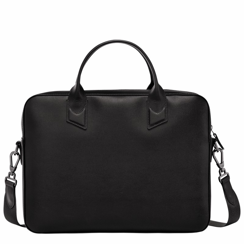 Longchamp sur Seine Briefcase - Leather Black USA | 20047HCM001