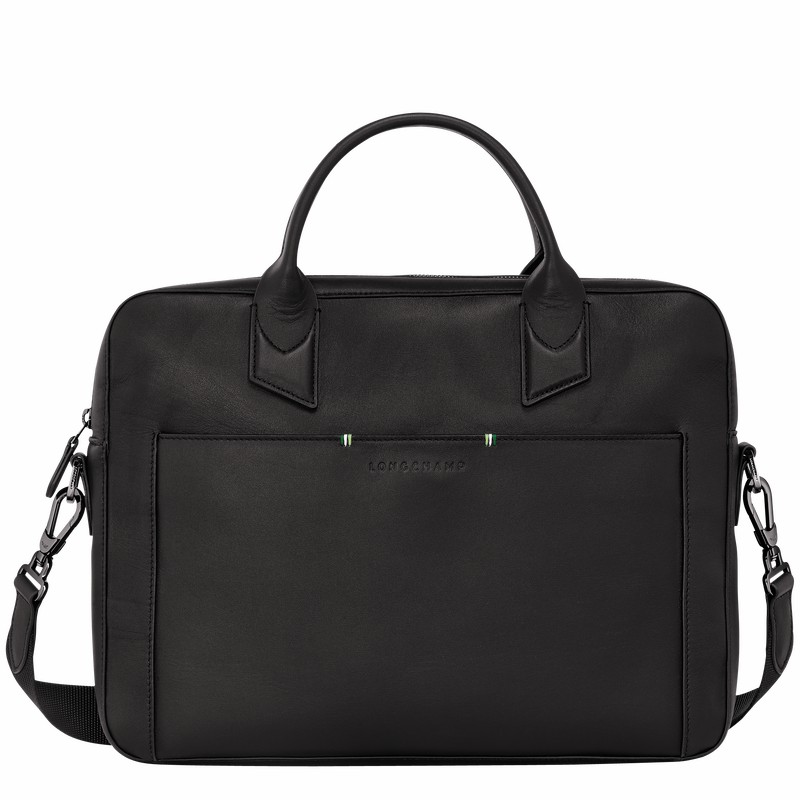 Longchamp sur Seine Briefcase - Leather Black USA | 20047HCM001