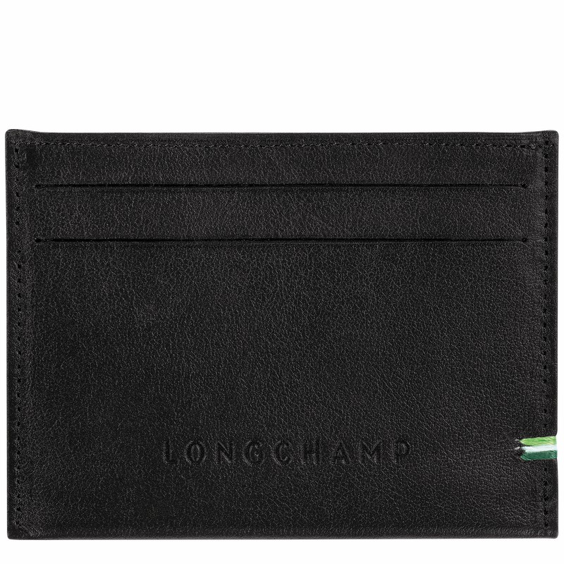 Longchamp sur Seine Card holder - Leather Black USA | L3218HCX001