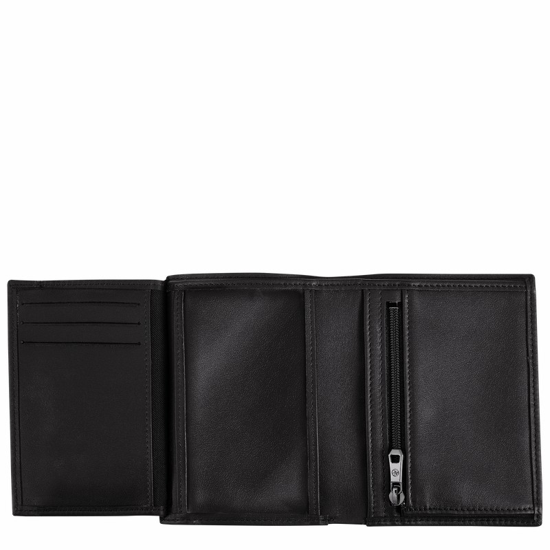 Longchamp sur Seine Wallet - Leather Black USA | L3528HCX001